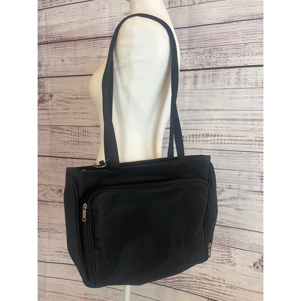Totes black microfiber organizer tote bag black NWT - Picture 3 of 13